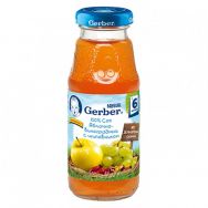 Gerber 175 мл сок яблоко виноград шиповник