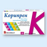 Корипрен 10 мг/10 мг №28 табл.п.п.о.