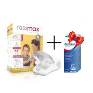 Ингалятор Rossmax модель NA 100 компрессорный + Лазолван 15 мг/2 мл 100 мл р-р для приема внутрь