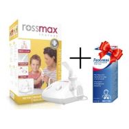 Ингалятор Rossmax модель NE 100 компрессорный + Лазолван 15 мг/2 мл 100 мл р-р для приема внутрь