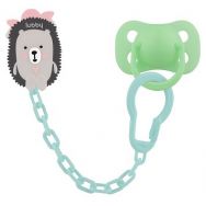 Lubby Ёжик клипса д/соски-пустышки (30389, на цепочке, ПП)