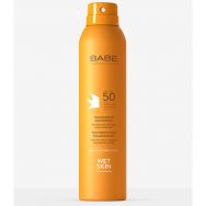 Babe SPF 50+ прозрачный влагостойкий 200 мл спрей солнцезащитный (9943)