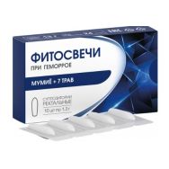 Фитосвечи Мумие+7 трав суппозитории 1,3 г №10 супп.рект.