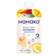 Мамако яблоко и манго с козьим творожком 120 г пюре