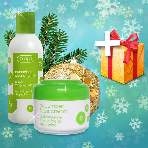 Молочко очищающее для лица Ziaja Огуречное 200 мл + Крем для лица Ziaja Огуречный 50 мл Стоимость набора - 1560 тенге